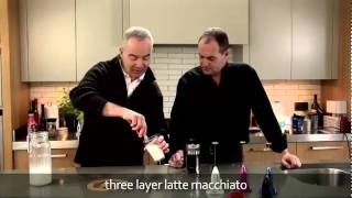 aerolatte  milk frother makes three layer caffè latte macchiato [upl. by Laucsap]