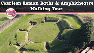 CAERLEON ROMAN BATHS amp AMPHITHEATRE WALES  Walking Tour  Pinned on Places [upl. by Enrichetta]